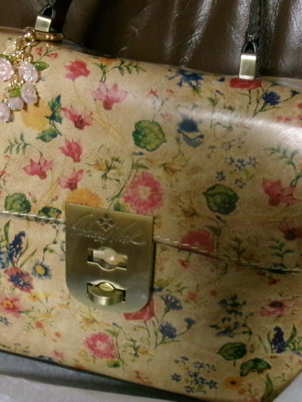 NWT Patricia Nash Prairie Rose Leather Top Handle Satchel with Crossbody Strap